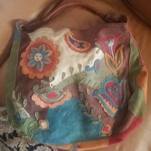 Lucky Brand suede handbag